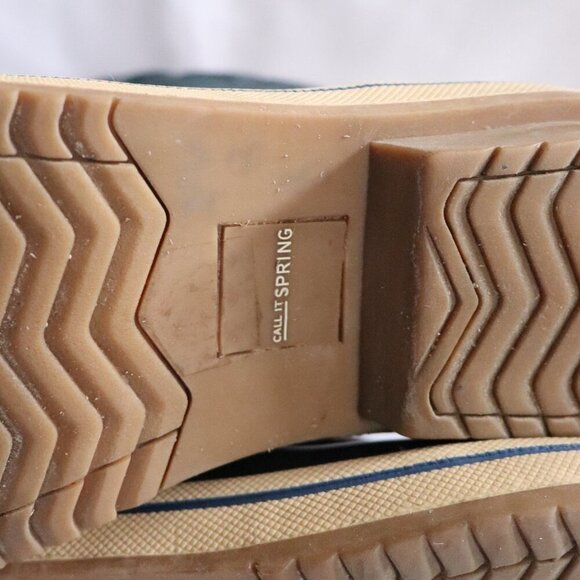 Call It Spring Women's Sz 7.5 Blue/Tan Eraude Winter Lace Up Quilted Snow Boots - Picture 10 of 12